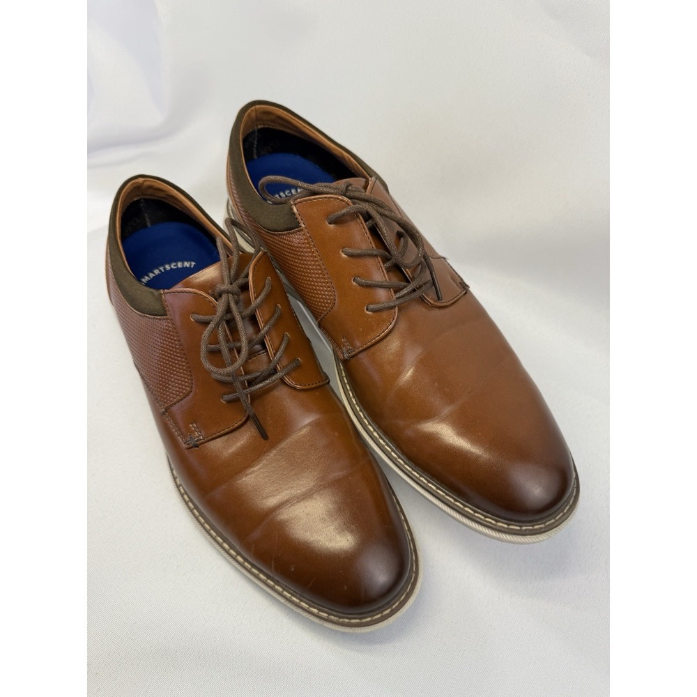 Nunn Bush Men's Chase‎ Plain Toe Oxford Cognac Mens Size 11